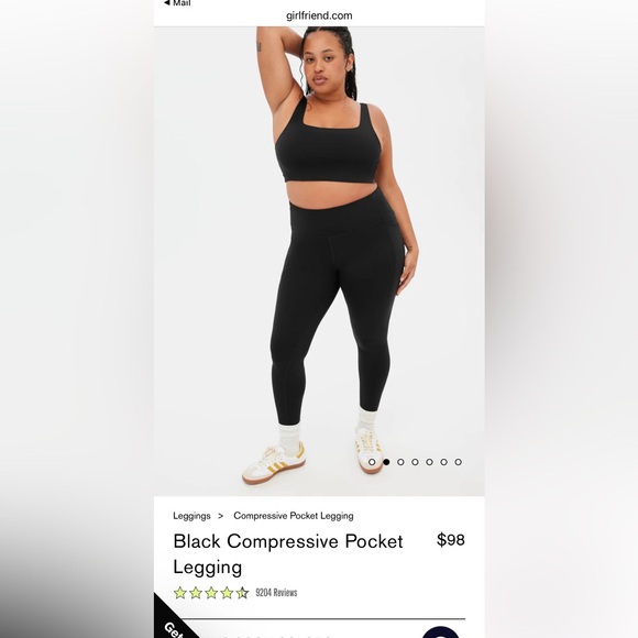 Girlfriend Collective Black Compressive Pocket Legging - Picture 2 of 6